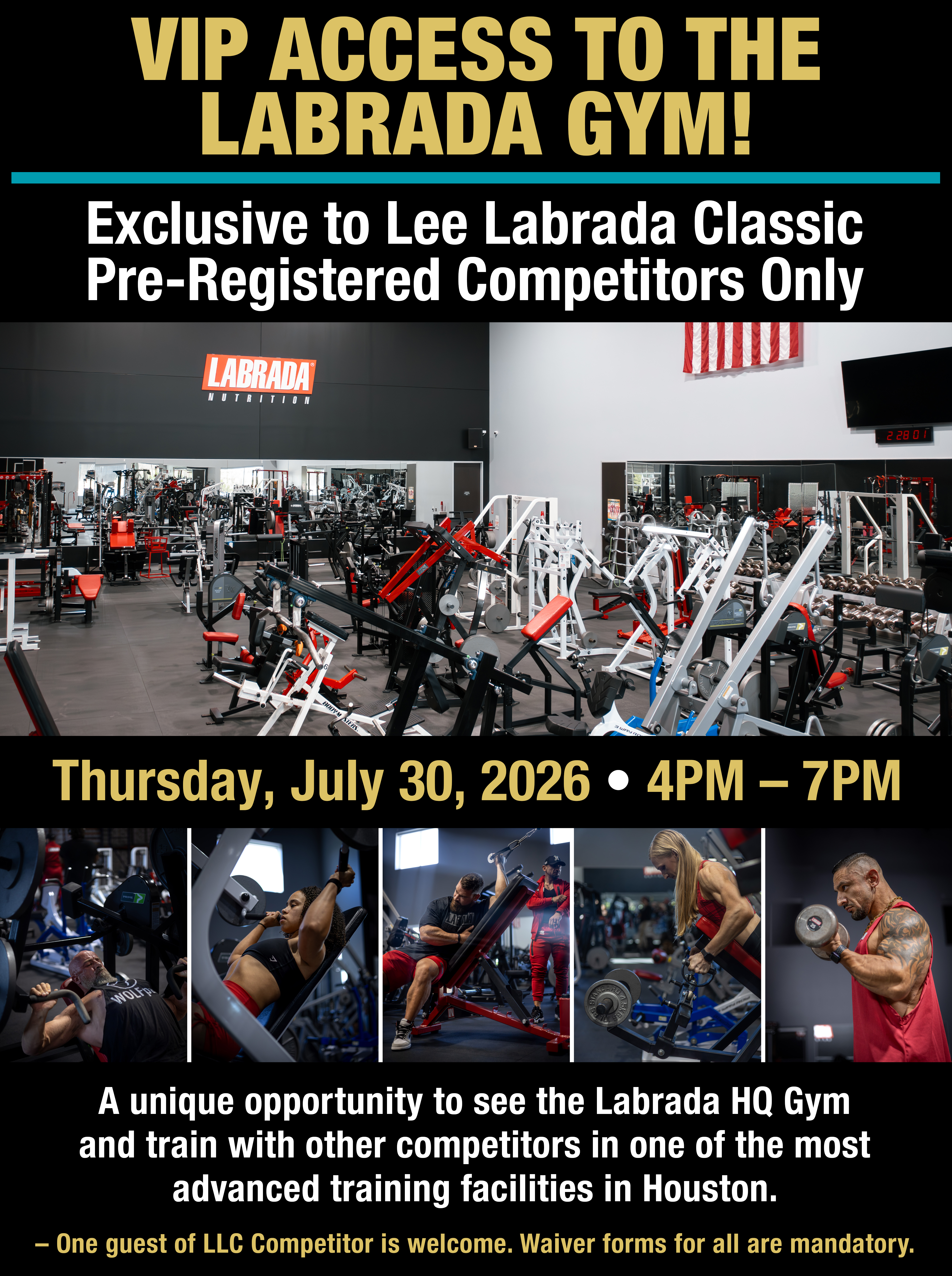2026 LEE LABRADA CLASSIC COMPETITOR INFORMATION